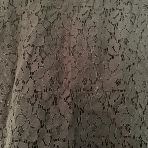 Black Semi Sheer Lace Peplum Top NWT Small - Picture 4 of 6